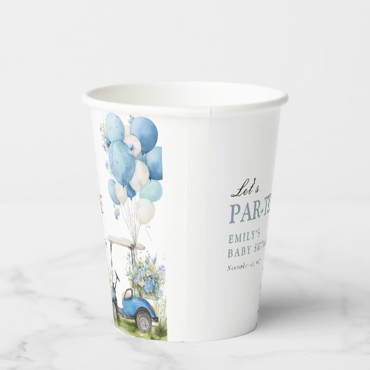 Golf Let's Par-tee Boy Baby Shower 紙コップ (右)