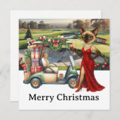 Golf Let's Par Tee Christmas Party for Golfer  シーズンカード (正面/裏面)