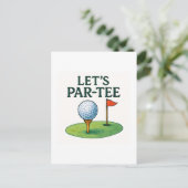 Golf Let's Par Tee for Golfer ポストカード (スタンド正面)