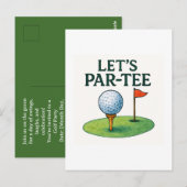 Golf Let's Par Tee for Golfer ポストカード (正面/裏面)
