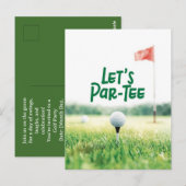Golf Let's Par Tee for Golfer ポストカード (正面/裏面)