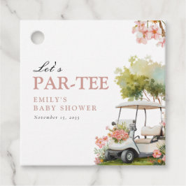 Golf Let's Par-tee Girl Baby Shower フェイバータグ