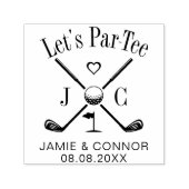 Golf Let's Par-Tee Wedding Save the Date セルフインキングスタンプ (デザイン)