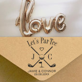 Golf Let's Par-Tee Wedding Save the Date セルフインキングスタンプ