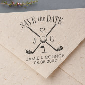 Golf Let's Par-Tee Wedding Save the Date ラバースタンプ