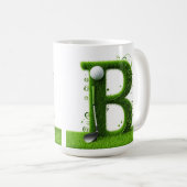 ⛳ Golf Letter B Monogram Modern Elegant Gift Idea⛳ コーヒーマグカップ (正面右)