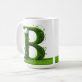⛳ Golf Letter B Monogram Modern Elegant Gift Idea⛳ コーヒーマグカップ (正面左)