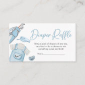 Golf Little Putter Baby Shower Diaper Raffle エンクロージャーカード (正面)