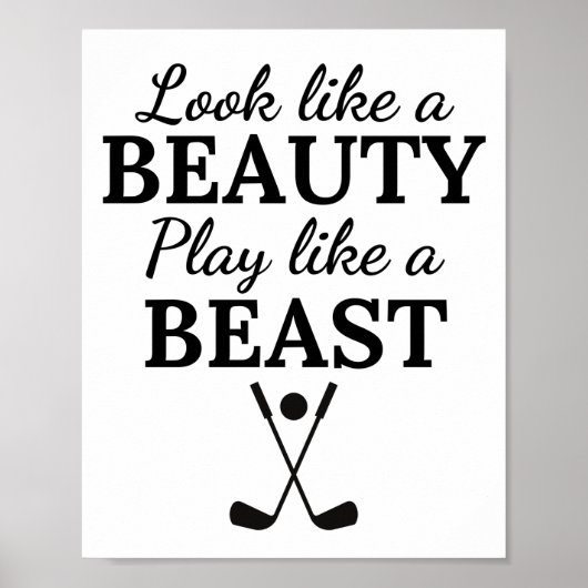 Golf:  Look like a beauty play like a beast. ポスター (正面)