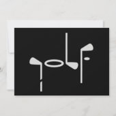 Golf Lover Golfer Golfing Club 招待状 (正面)