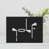 Golf Lover Golfer Golfing Club 招待状 (スタンド正面)