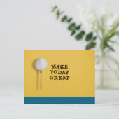 Golf Make 素晴らし Today Greeting Card ポストカード (スタンド正面)