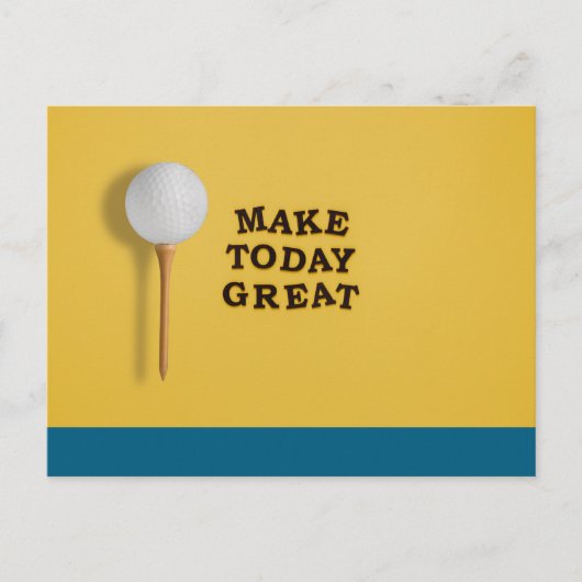 Golf Make 素晴らし Today Greeting Card ポストカード (正面)