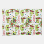 Golf May the course be with you Christmas Santa  キッチンタオル (横)