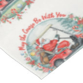 Golf May the course be with you Christmas Santa テーブルクロス (アングル)