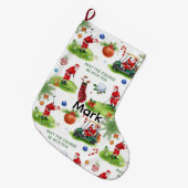 Golf May the course be with you with Santa ラージクリスマスストッキング (正面 (吊り時))