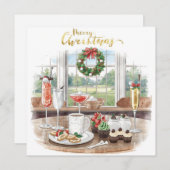 Golf Merry Christmas from Golf Course Clubhouse シーズンカード (正面/裏面)