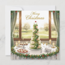 Golf Merry Christmas from Golf Course Clubhouse