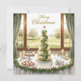 Golf Merry Christmas from Golf Course Clubhouse シーズンカード