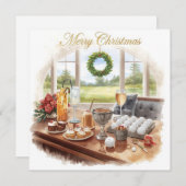 Golf Merry Christmas from Golf Course Clubhouse シーズンカード (正面/裏面)