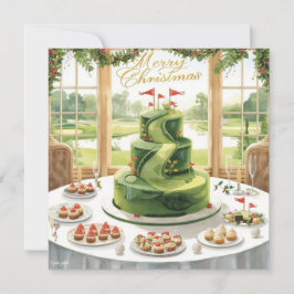 Golf Merry Christmas from Golf Course Clubhouse シーズンカード