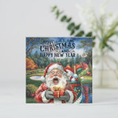 Golf Merry Christmas with Santa playing golfer   (スタンド正面)