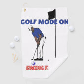 Golf Mode ON: Swing First | Funny Golfer Graphic T ゴルフタオル (インサイチュ)