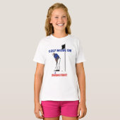 Golf Mode ON: Swing First | Funny Golfer Graphic T Tシャツ (正面フル)
