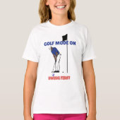Golf Mode ON: Swing First | Funny Golfer Graphic T Tシャツ (正面)