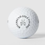 Golf modern typography initials monogram elegant ゴルフボール (正面)