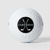 Golf modern typography initials monogram elegant   ゴルフボール (正面)