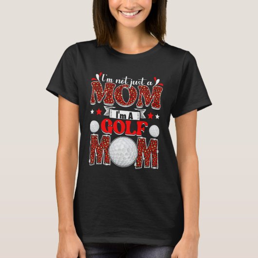 Golf Mom Mother s Day Retro Sport Mom Tシャツ (正面)