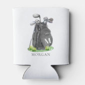 Golf Name Black Monogram 缶クーラー (裏面)