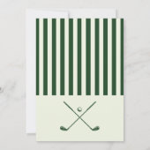 Golf "NEW TO THE CLUB" BABY Shower 招待状 (裏面)