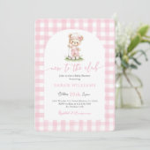 Golf New to the Club Baby Shower Girl Invitation 招待状 (スタンド正面)