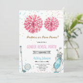 Golf or pom pom gender reveal invitation 招待状 (スタンド正面)