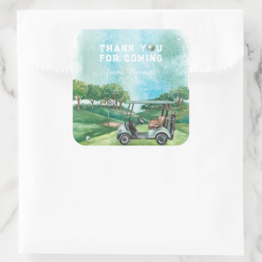 Golf Par-Tee | バースデーサンクスギフト スクエアシール (バッグ)