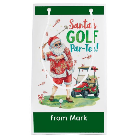 Golf Par-Tee Christmas Party with Santa Claus  スモールペーパーバッグ (正面)