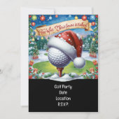 Golf Par tee Golfer Christmas Party  招待状 (正面)