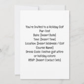 Golf Par tee Golfer Christmas Party  招待状 (裏面)