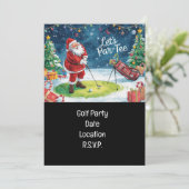 Golf Par tee party Santa Claus Christmas Squad  招待状 (スタンド正面)
