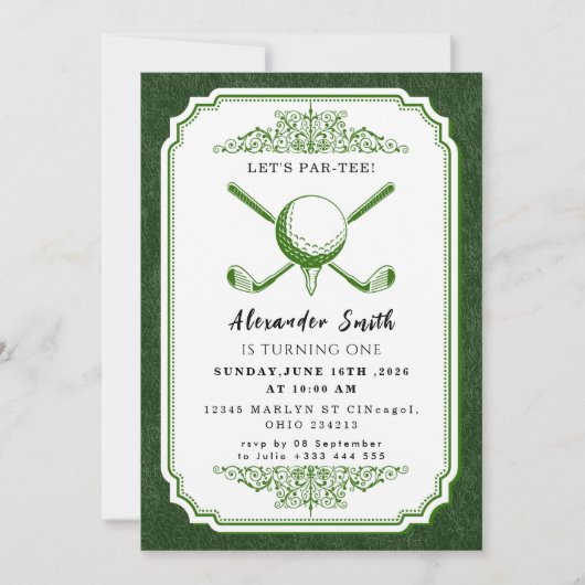 Golf Party 招待状 (正面)