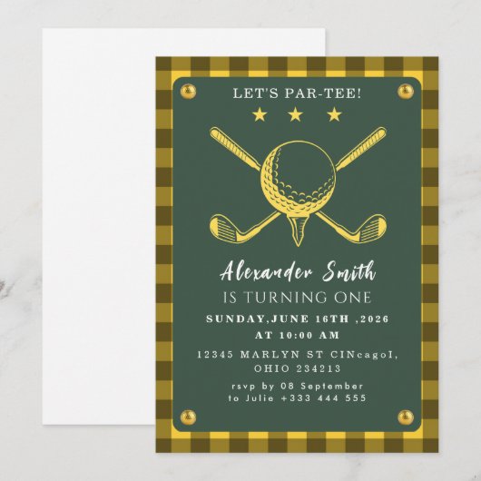 Golf Party 招待状 (正面/裏面)