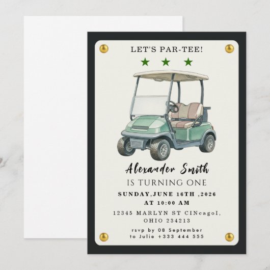 Golf Party 招待状 (正面/裏面)