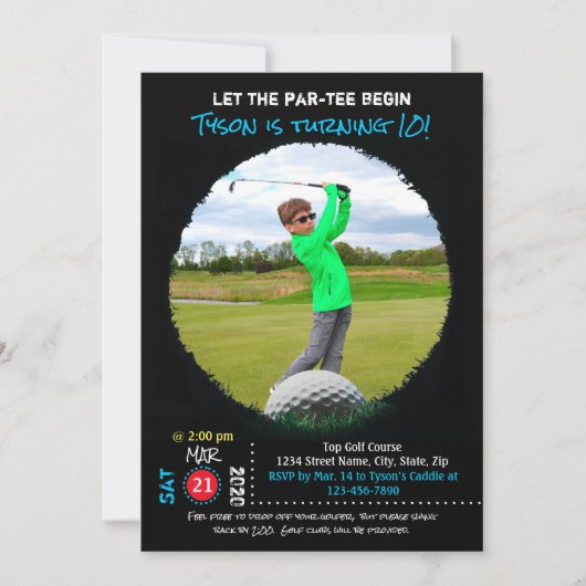 Golf Party Invite 招待状 (正面)