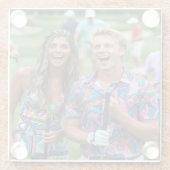 Golf Photo Customize Personalize ガラスコースター (裏面)