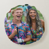 Golf Photo Customize Personalize ラウンドクッション (裏面)