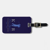 Golf Player Classic Blue Golfers ラゲッジタグ (正面横)