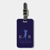 Golf Player Classic Blue Golfers ラゲッジタグ (正面縦)
