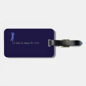 Golf Player Classic Blue Golfers ラゲッジタグ (裏面横)